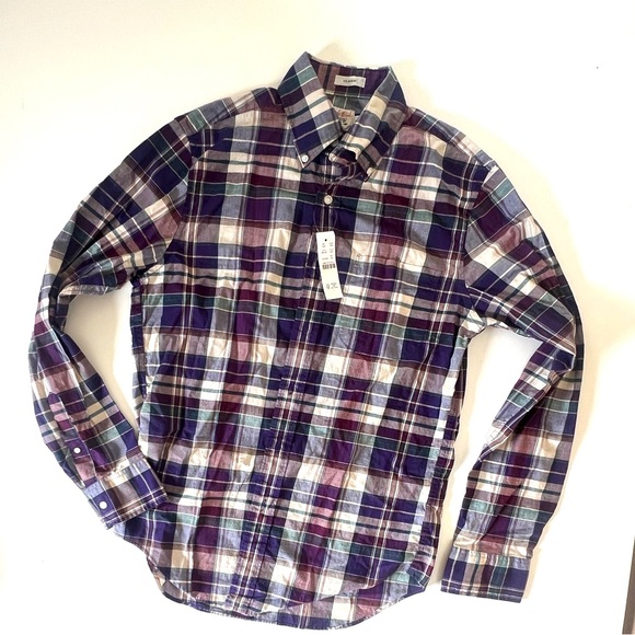 NWT madras plaid button down - Picture 1 of 4